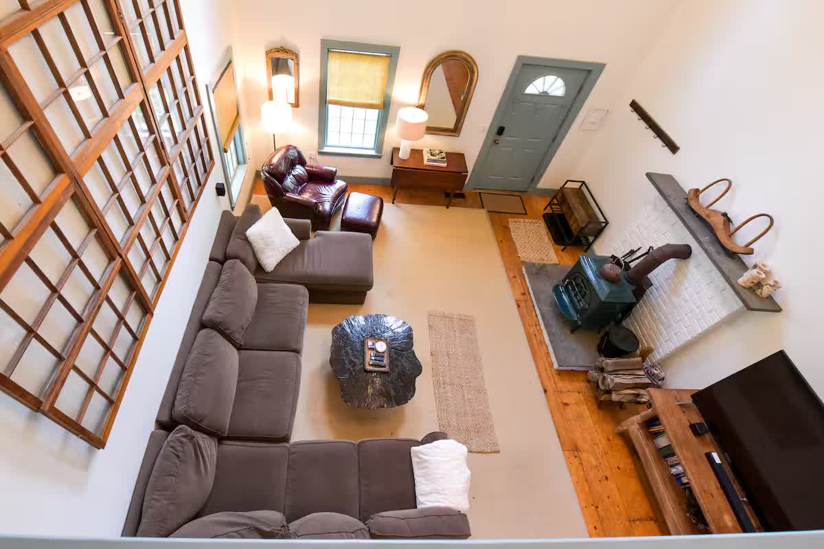 Living room with loft